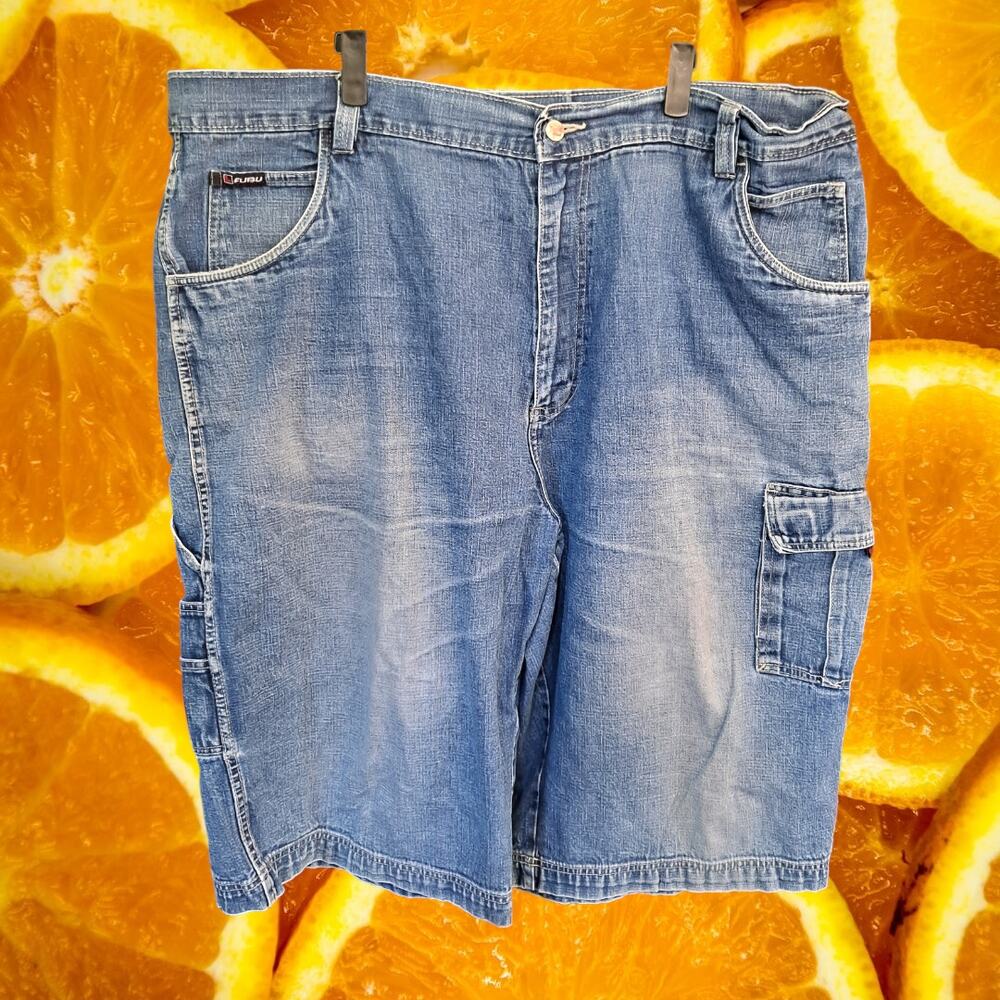 Fubu Denim Jeans Cargo Shorts Size 46 - Picture 5 of 6